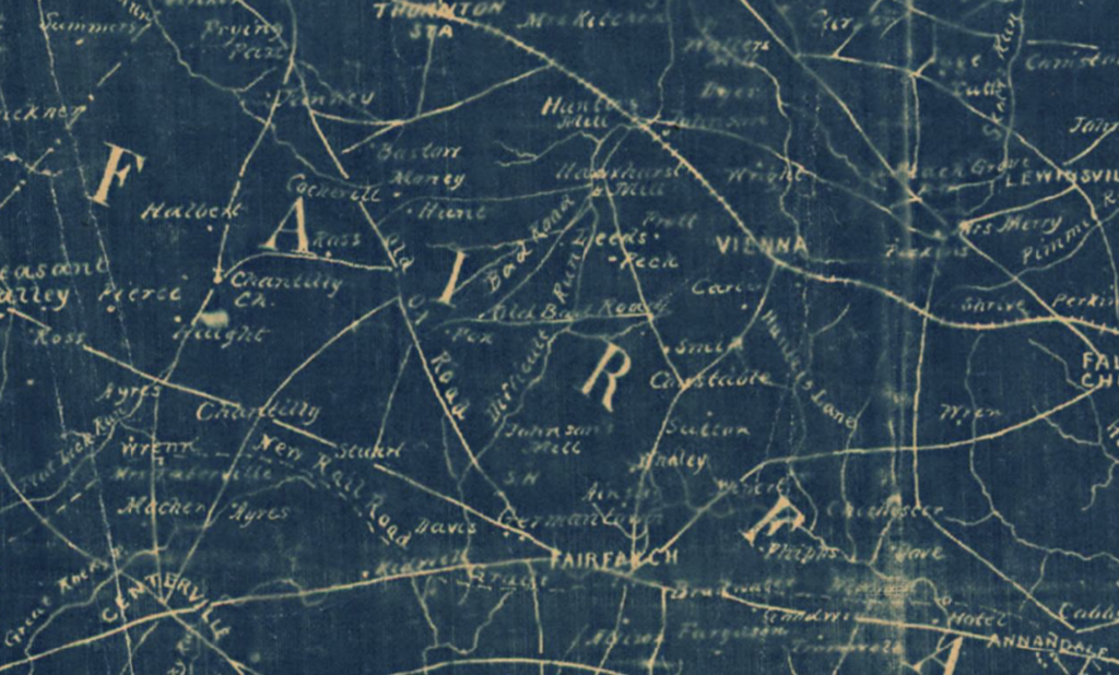 Old Bad Road on the 1862 McDowell Map